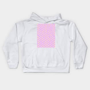 X stitches pattern - pink and yellow Kids Hoodie